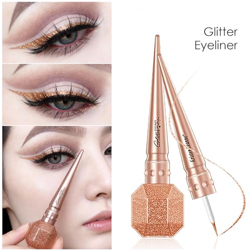 12 Colors Glitter Eyeliner Pen Waterproof Sparkle Liquid