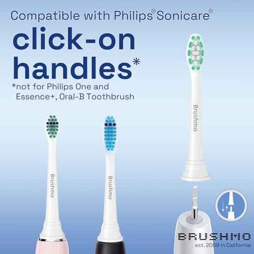Brushmo Replacement Toothbrush Heads Compatible with Philips Sonicare Electric Toothbrush, White, 10 pc Variety Pack