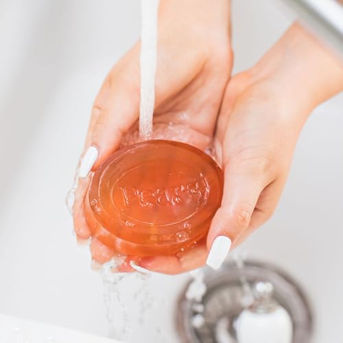 Pears Soap, Pure & Gentle with Natural Oils, 24-Pack ? Transparent Amber Glycerin Soap for Pampered, Glowing Skin, 4.4 Oz Ea