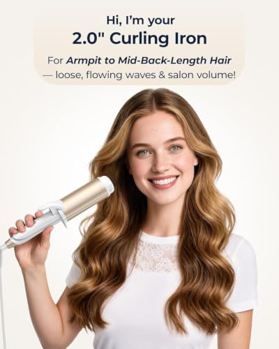 FURIDEN Lite Gold Dual-Voltage Travel Curling Iron for Europe