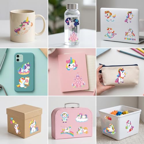 96 PCS Unicorn Temporary Tattoos for Kids | Pre-Cut Party Favors