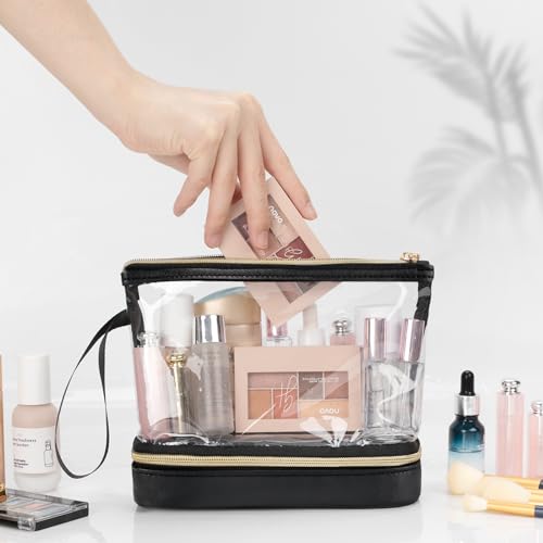 Clear Makeup Travel Bag, TSA Approved Toiletry Organizer