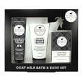 Dionis Goat Milk Cedarwood & Sea Salt Shave Butter, Hand & Body Lotion, and Bar Soap Bath & Body 3-Piece Gift Set