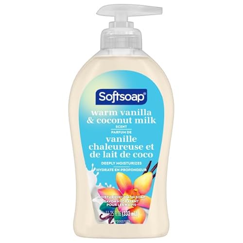 Softsoap Warm Vanilla & Coconut Milk Scent Liquid Hand Soap,Moisturizing Liquid Hand Soap,11.25 Ounce,(Pack of 12)