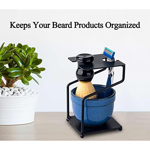 Shaving Brush And Bowl Straight Razor Shaving Kit Shaving Bowl And Brush Set Shaving Brush Kit Shaving Cream Bowl Shaving Mug And Brush Set For Men Contain Cup,Brush,Razor Stand,Soap