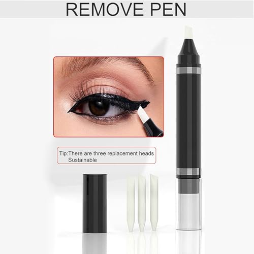 Makeup Corrector Pen with 3 Replacement Heads - Eye Eyeliner Remover