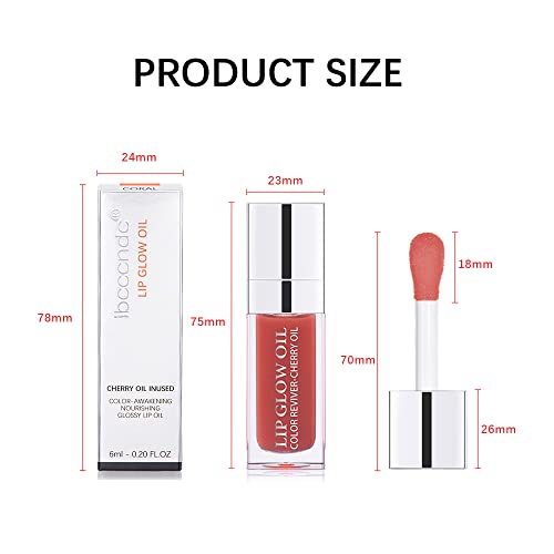 Weekbox Hydrating Lip Glow Oil, Moisturizing Lip Glow Oil, Nourishing Glossy Transparent Lip Oil, Plumping Lip Oil, Lip Balm, Non-sticky Tinted Toot Lip Balm for Lip Care