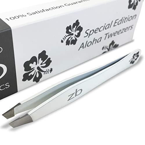 Zizzili Basics Aloha Slant Tweezers - Precision Eyebrow & Facial Hair Removal