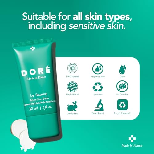 Dor? - Le Baume All-In-One Balm | Fragrance-Free Face Balm Moisturizer for Sensitive Skin | Multi-Purpose Lip Moisturizer for Women | Night Ointment with Vitamin E (1 fl oz | 30 ml)