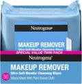 Neutrogena Makeup Remover Wipes 25 Count Pack of 24 - Plant-Based Daily Face Cleanser