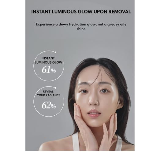 Hyaluronic Hyper Glow Wrapping Mask, 0.54fl oz (0.14ozx4) Deep Hydration Peel-Off Face Mask with Macadamia Seed Oil, Hydrolyzed Hyaluronic Acid & Vitamin Complex for Radiant, Dewy,Plump Skin
