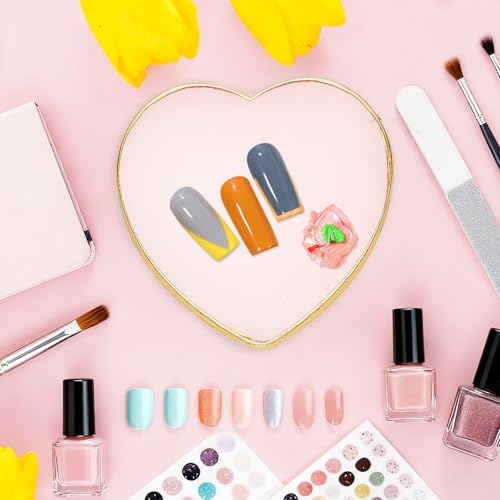 Heart Resin Nail Art Palette 2-Pack | Gold Edge