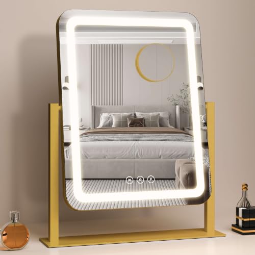 LED Vanity Mirror with Lights 13.1"x16.7" Dimmable