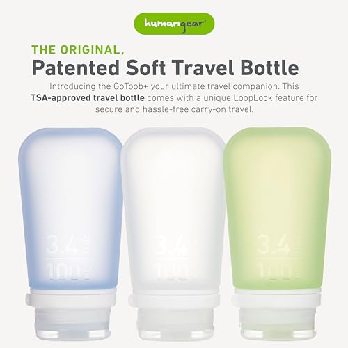 humangear GoToob+ Large 3.4oz Travel Bottle 3-Pack