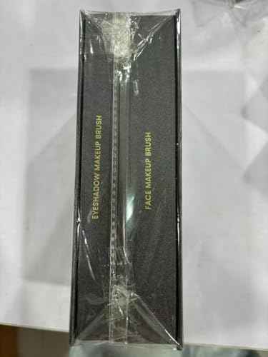 MAANGE Makeup Brush Set with Mirror Double-ended Kabuki Makeup Brushes For Foundation Contour Liquid Powder Concealer Eye Shadows Cream Cosmetics Blending Blush Makeup Tools (Coffee Brown, 8 PCS)