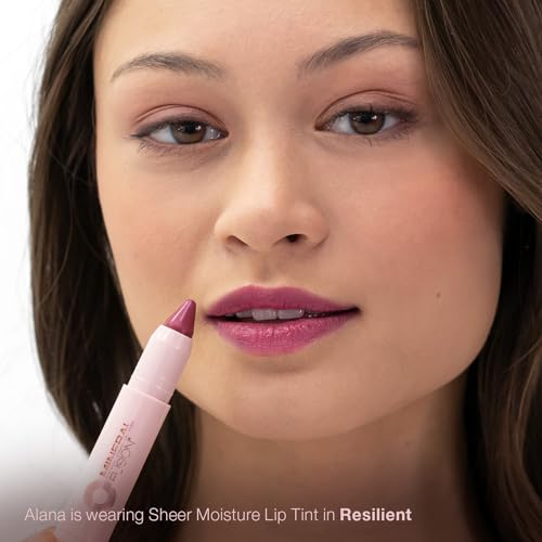 Mineral Fusion NEW Sheer Moisture Lip Tint, Buildable Lip Color, Hydrating Lip Balm with Jojoba Oil, Shea Butter & More, Hydrates & Nourishes, FD&C Dye-Free & Hypoallergenic, Resilient, Earthy Berry