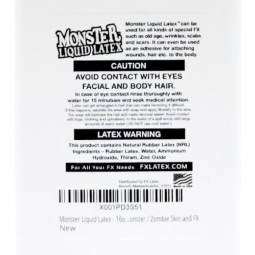 Monster Liquid Latex - Clear Drying Special Effects Makeup