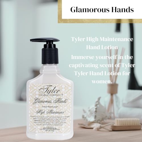 Worldwide Nutrition Bundle: Tyler High Maintenance Hand Lotion - Scented and Small Hand Cream For Dry Hands - 8 Oz Travel Size Luxury Hand Moisturizer and Multi-Purpose Key Chain