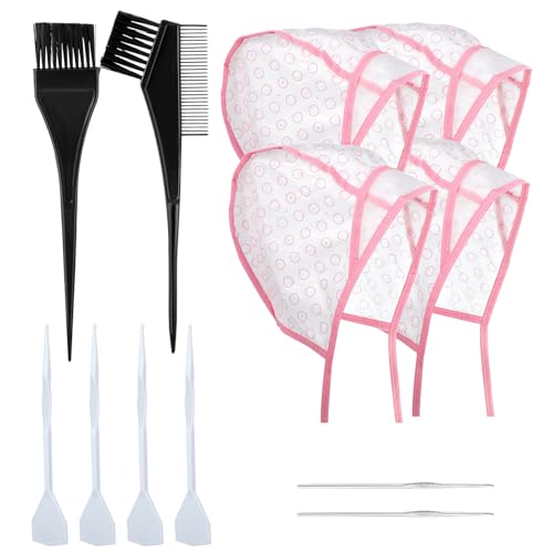 Hair Highlighting Kit with 12 Caps & Tools for DIY Color