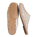 CUSHIONAIRE Lab Lattice Jelly Flats for Women - Mocha, Closed-Toe Mules