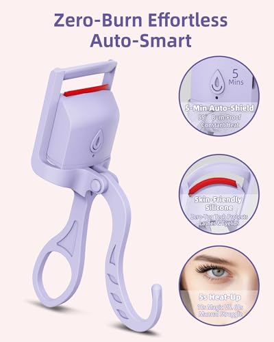 Heated Eyelash Curler with 5s Fast Heat & 24H Curl