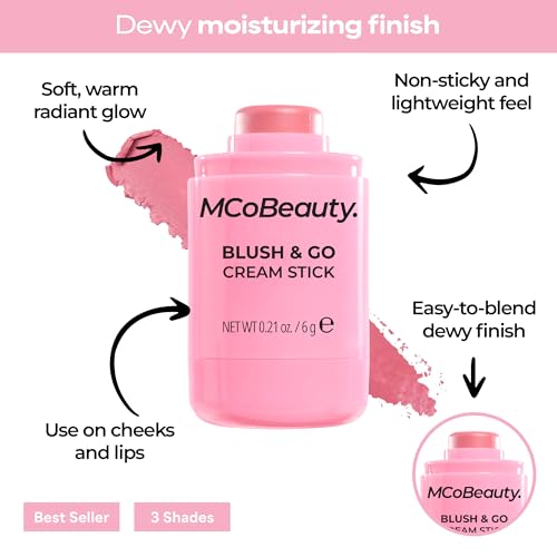 MCoBeauty Blush & Go Cream Stick - Baby Pink