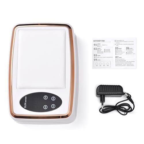 KADS 380W UV LED Nail Lamp with Built-in Hand Cushion & Free Pink Gloves ? Professional Gel Nail Dryer for Fast Curing, Salon-Quality Manicure & Pedicure at Home