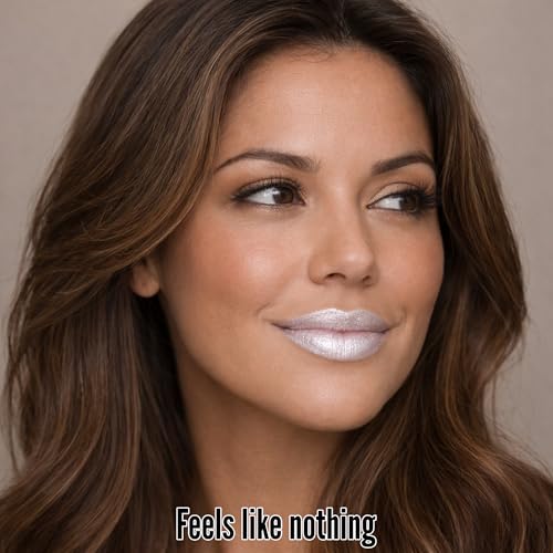 Mynena Silver Metallic Lip Gloss - High-Shine Hydrating Topper