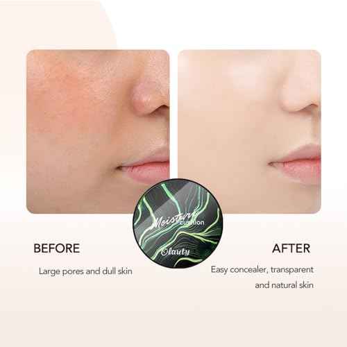 Mushroom Head Air Cushion Foundation, Moisturizing BB Cream Nude Long Lasting Matte Concealer, Air Heads CC Cream Face Makeup (Natural)