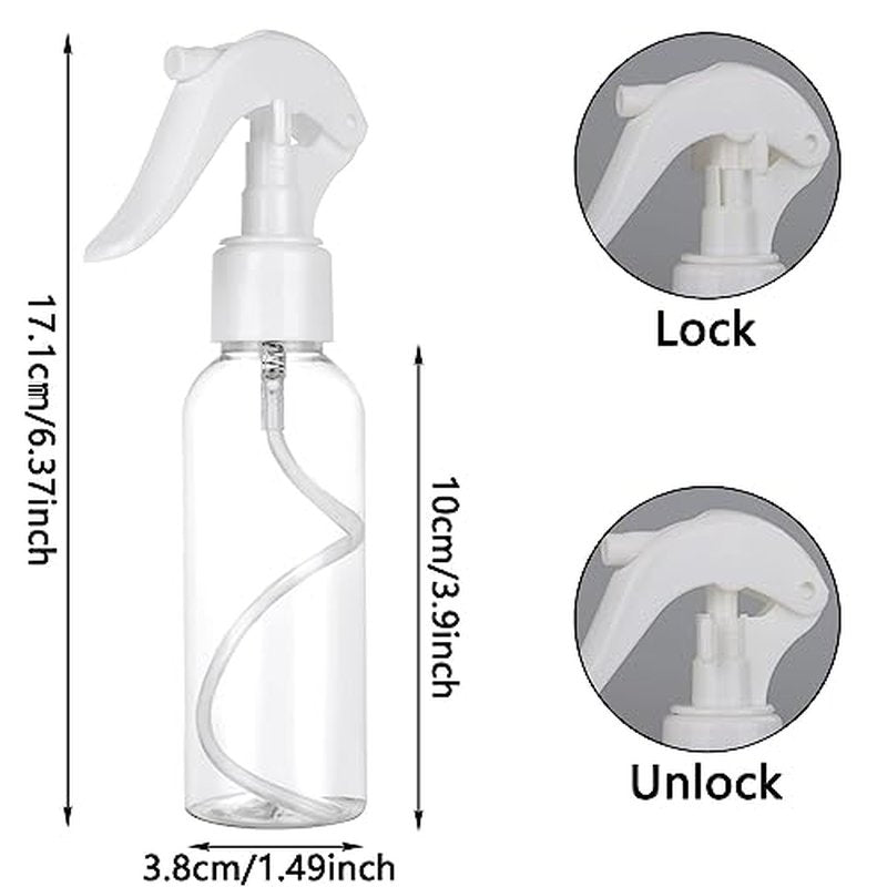 24 Pack 3.5oz Clear Spray Bottles, Fine Mist Refillable