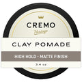 Cremo Premium Barber Grade Hair Styling Clay - Strong Hold Matte Finish, 3.4 oz