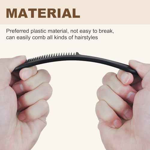 Black Combs in Bulk Individually Wrapped Disposable Comb Plastic Pocket Size Women Men Hair Combs for Home Homeless Hotel Shelter Charity Church Travel Nursing Hair Accessories 5.9 Inch (60 Pack)