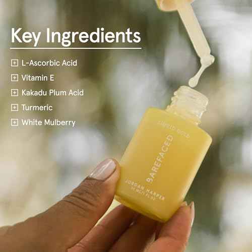 Barefaced Liquid Gold 1 Fl Oz - 15% Vitamin C Serum with Hyaluronic Acid & Vitamin E for Anti-Aging, and Hydration, Antioxidant Formula, Reduces Dark Spots, Acne & Wrinkles