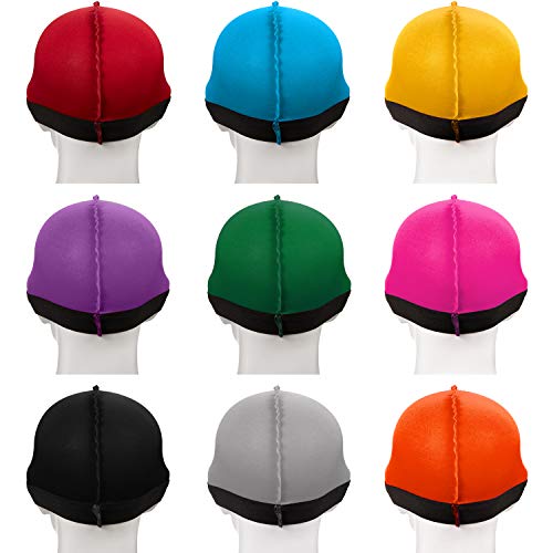 SATINIOR Men's Silky Wave Caps - 9-Pack Elastic Band Wave Hats for Men