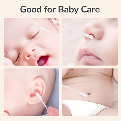 Baby Cotton Swabs 420 Count - Organic, Double-Tipped & Eco-Friendly