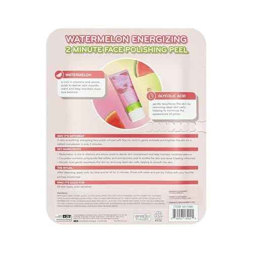Purlisse Watermelon Energizing 2 Minute Polishing Peel, Cruelty-free, Paraben & Sulfate-free, Brightening & Smoothing, 2 Pack