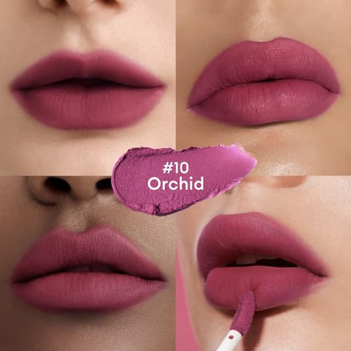 ITY Velvet Matte Finish Lip Stain-Mousse Textured Lip Clay, Pink Shade, Conceals Lip Lines, Rich Pigment Lip Tint Lipsticks, 0.14 oz (4g) in Orchid
