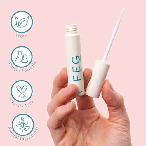 FEG Eyebrow Enhancer Growth Serum for Thicker Brows | Natural Brow Enhancing Serum for Growing and Thickening Eyebrows | Stimulates Natural Growth | 3-Pack of 3ml Tubes