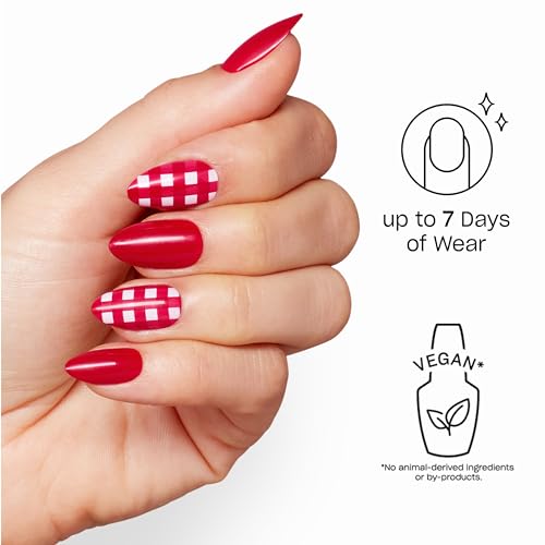 OPI Big Pie Short Almond Press-On Nails with Adhesive Tabs - No Glue, 30 Count