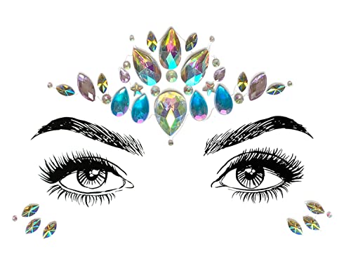 Festival Face Jewels Rhinestone Stickers - 6 Pcs Party Set