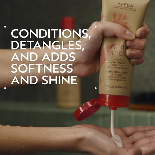 Aveda Cherry Almond Softening Conditioner | for Normal to Dry Hair | 98% Naturally Derived* | with Coconut Oil & Shea Butter | Silicone Free | Iconic Aroma of Tonka, Orange, Ylang Ylang