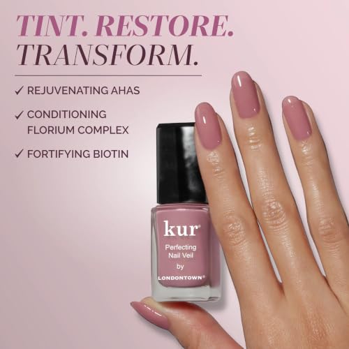 LONDONTOWN Perfecting Nail Veil - Sheer Nail Tint & Strengthener, 0.4 Fl Oz