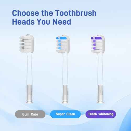 Toothbrush Heads Replacement Compatible with Laifen Wave Electric Toothbrush, Super Clean and Whitening - Transparent, 10 Pack