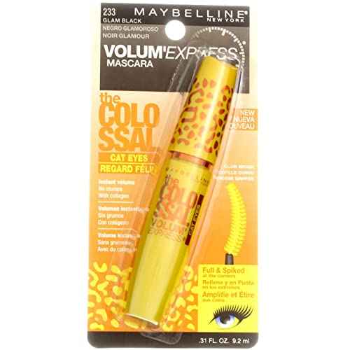 Maybelline Volum' Express The Falsies Colossal Cat Eyes Washable Mascara, Glam Black [233], 0.31 oz (Pack of 6)