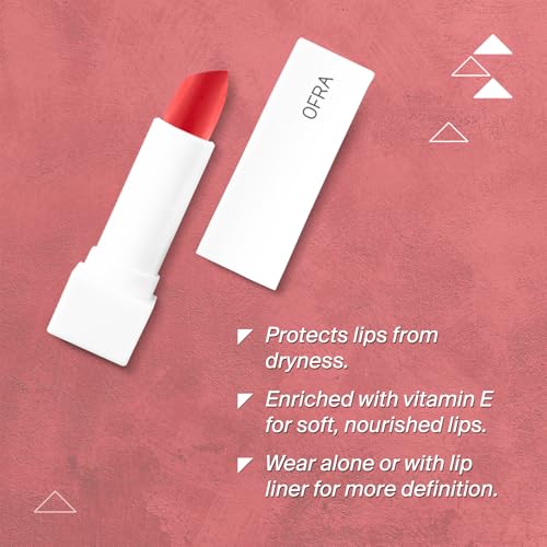 Ofra Red My Lips Lipstick - Long-Lasting, Highly Pigmented, 4.5g