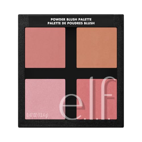e.l.f. 4-Shade Powder Blush Palette, Light - Vegan