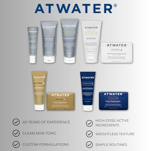 ATWATER Men's Eye Cream - Eye Bag Treatment for Men - Skin Care Designed to reduce Dark Circles, Under Eye Bags, Puffiness and Anti-Aging Formula - Moisturizer for Fine Lines and Wrinkles - 0.5 oz