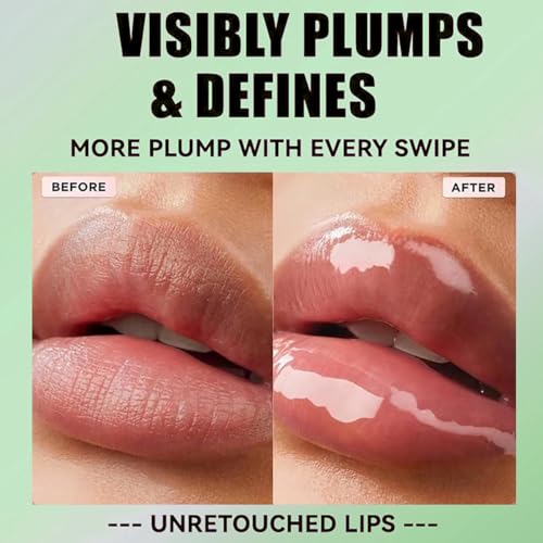 4 Colors Hydrating Lip Oil Set, Big Brush Head Moisturizing Lip Glow Oil, Shiny Moisturizing Lip Gloss, Nourishing & Non-Sticky Long Lasting Fresh Transparent Tinted Plumping Lip Oil (SetA)