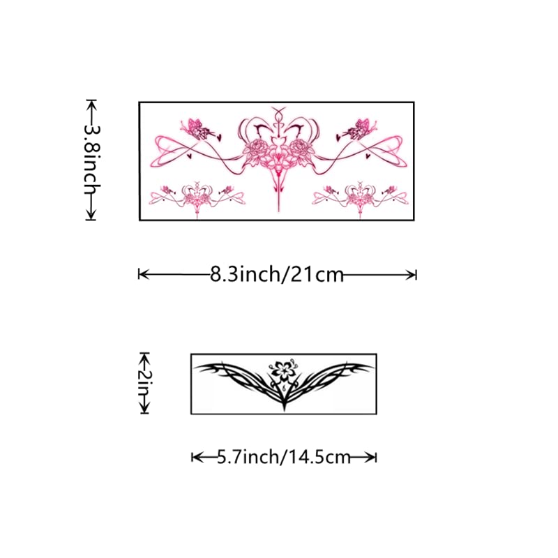 28 Sexy Temporary Tattoos Waterproof Stickers for Women