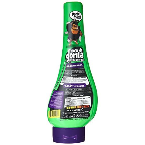 Moco de Gorila Galan Hair Gel | Extra Brillante Hair Styling Gel for Extreme Long-lasting Hold, Gorilla Snot Gel is the Ultimate Hair Gel to bring Shine to any Hairstyle; 11.9 oz Squizz Bottle